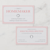 Cartes de visite Home Maker (Devant / Derrière)