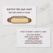 Cartes de visite Hot Dog (Devant / Derrière)