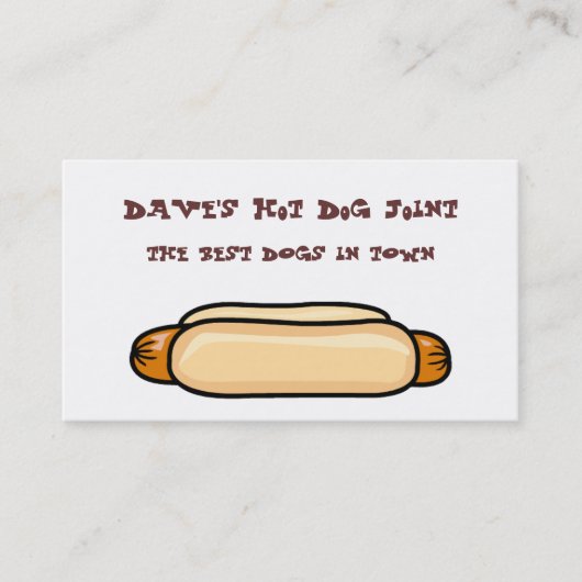 Cartes de visite Hot Dog (Devant)