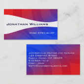 Cartes de visite HVAC professionnels modernes (Devant / Derrière)