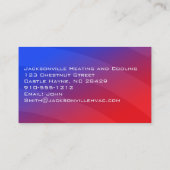 Cartes de visite HVAC professionnels modernes (Dos)