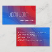 Cartes de visite HVAC professionnels modernes (Devant / Derrière)