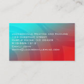 Cartes de visite HVAC professionnels modernes (Dos)