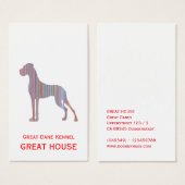 Cartes de visite Illustration Dogue Allemand Paste (Devant & derrière)