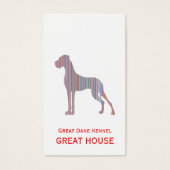 Cartes de visite Illustration Dogue Allemand Paste (Devant)
