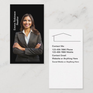 Cartes de visite immobilières photo de luxe Cartes