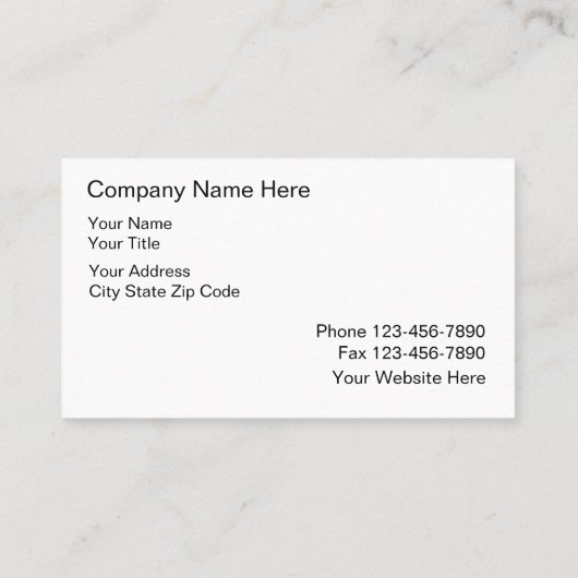 Cartes de visite immobiliers (Dos)