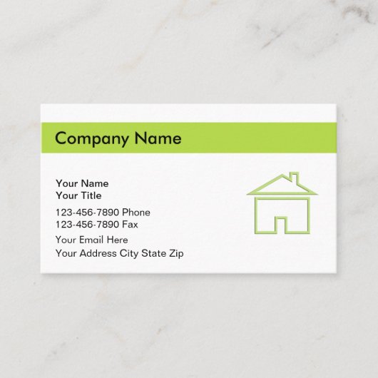 Cartes de visite immobiliers (Devant)