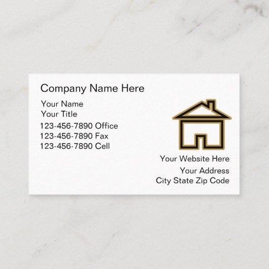 Cartes de visite immobiliers (Dos)