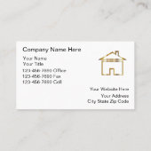 Cartes de visite immobiliers (Dos)