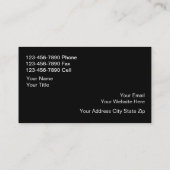 Cartes de visite immobiliers classiques (Dos)