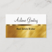 Cartes de visite immobiliers Classy Gold (Devant)