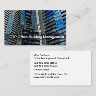 Cartes de visite immobiliers de gestion de bureau