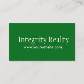 Cartes de visite immobiliers de Green Homes (Dos)