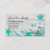 Cartes de visite immobiliers de plage (Devant)