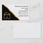 Cartes de visite immobiliers haut de gamme (Devant / Derrière)