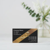 Cartes de visite immobiliers haut de gamme (Debout devant)