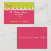 Cartes de visite impertinents de babysitter de (Devant / Derrière)