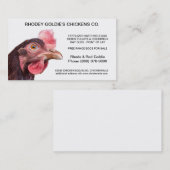 Cartes de visite incubation de poules pondeuses (Devant / Derrière)