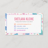 Cartes de visite indépendants Boho de détaillant (Dos)