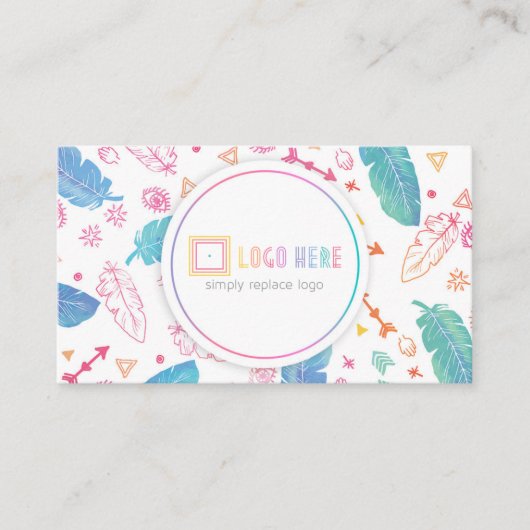 Cartes de visite indépendants Boho de détaillant (Devant)