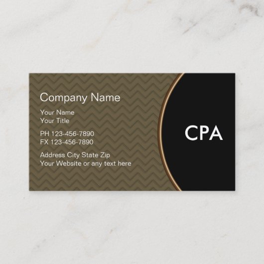 Cartes de visite indestructibles de comptable (Devant)