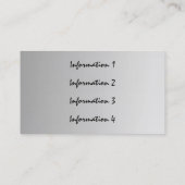 Cartes de visite indestructibles de sembler en (Dos)