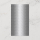 Cartes de visite indestructibles en métal argenté (Dos)