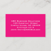 Cartes de visite indiens Pink Paisley (Dos)