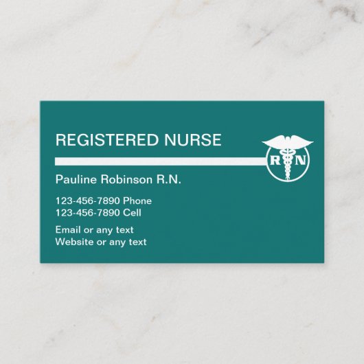 Cartes de visite infirmiers inscrits (Devant)