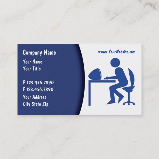 Cartes de visite informatiques (Devant)