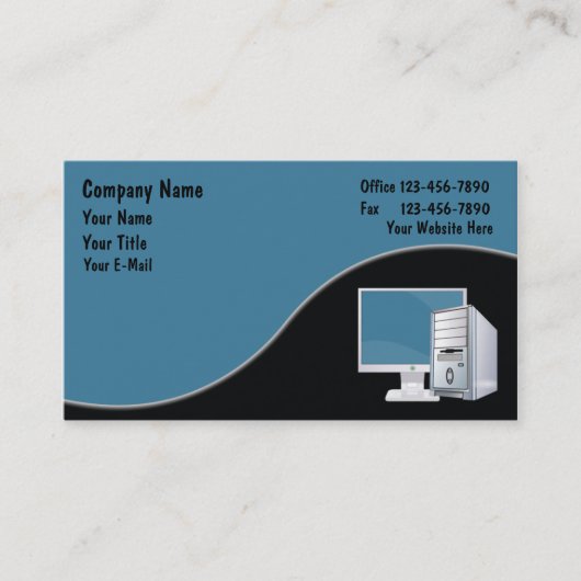 Cartes de visite informatiques (Devant)