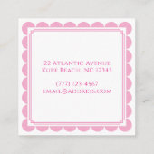 Cartes de visite initiales monogramme coquille Sai (Dos)