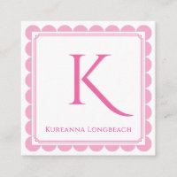 Cartes de visite initiales monogramme coquille Sai