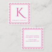 Cartes de visite initiales monogramme coquille Sai (Devant / Derrière)