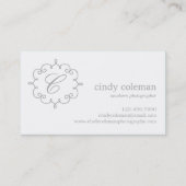 Cartes de visite initiaux avec logo (Dos)