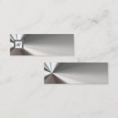 Cartes de visite initiaux en métal d'argent de (Devant / Derrière)