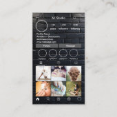 Cartes de visite Instagram, Influenceur, Esthétiqu (Devant)