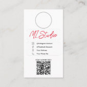 Cartes de visite Instagram, Influenceur, Esthétiqu (Dos)