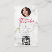 Cartes de visite Instagram, Influenceur, Esthétiqu (Dos)