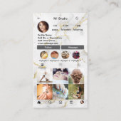Cartes de visite Instagram, Influenceur, Esthétiqu (Devant)