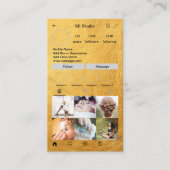 Cartes de visite Instagram, Influenceur, Esthétiqu (Devant)