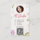 Cartes de visite Instagram, Influenceur, Esthétiqu (Dos)