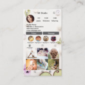 Cartes de visite Instagram, Influenceur, Esthétiqu (Devant)
