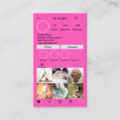 Cartes de visite Instagram, Influenceur, Esthétiqu (Devant)