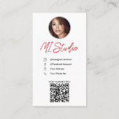 Cartes de visite Instagram, Influenceur, Esthétiqu (Dos)
