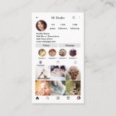 Cartes de visite Instagram, Influenceur, Esthétiqu (Devant)