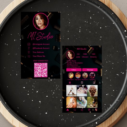 Cartes de visite Instagram, Influenceur, Esthétiqu