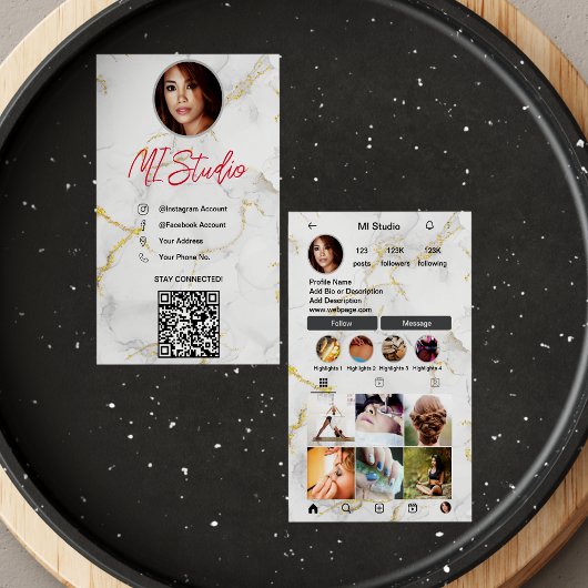 Cartes de visite Instagram, Influenceur, Esthétiqu