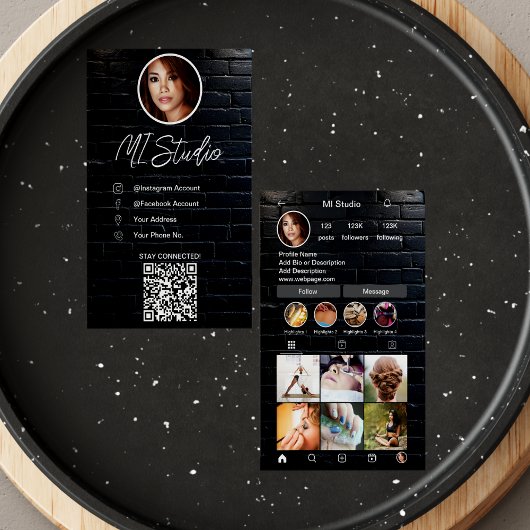 Cartes de visite Instagram, Influenceur, Esthétiqu
